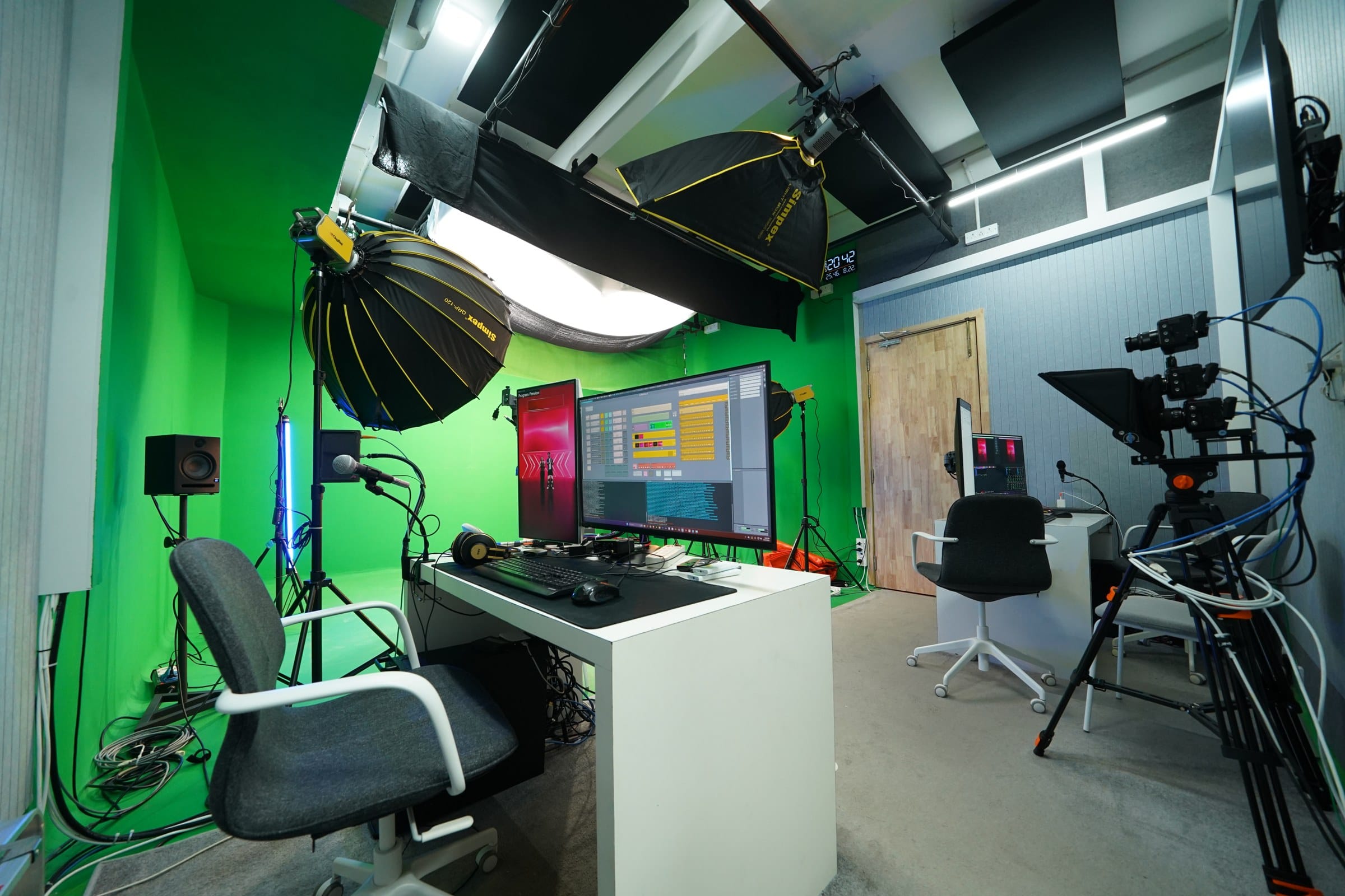 The Circuit® control desk with the chroma stage behind