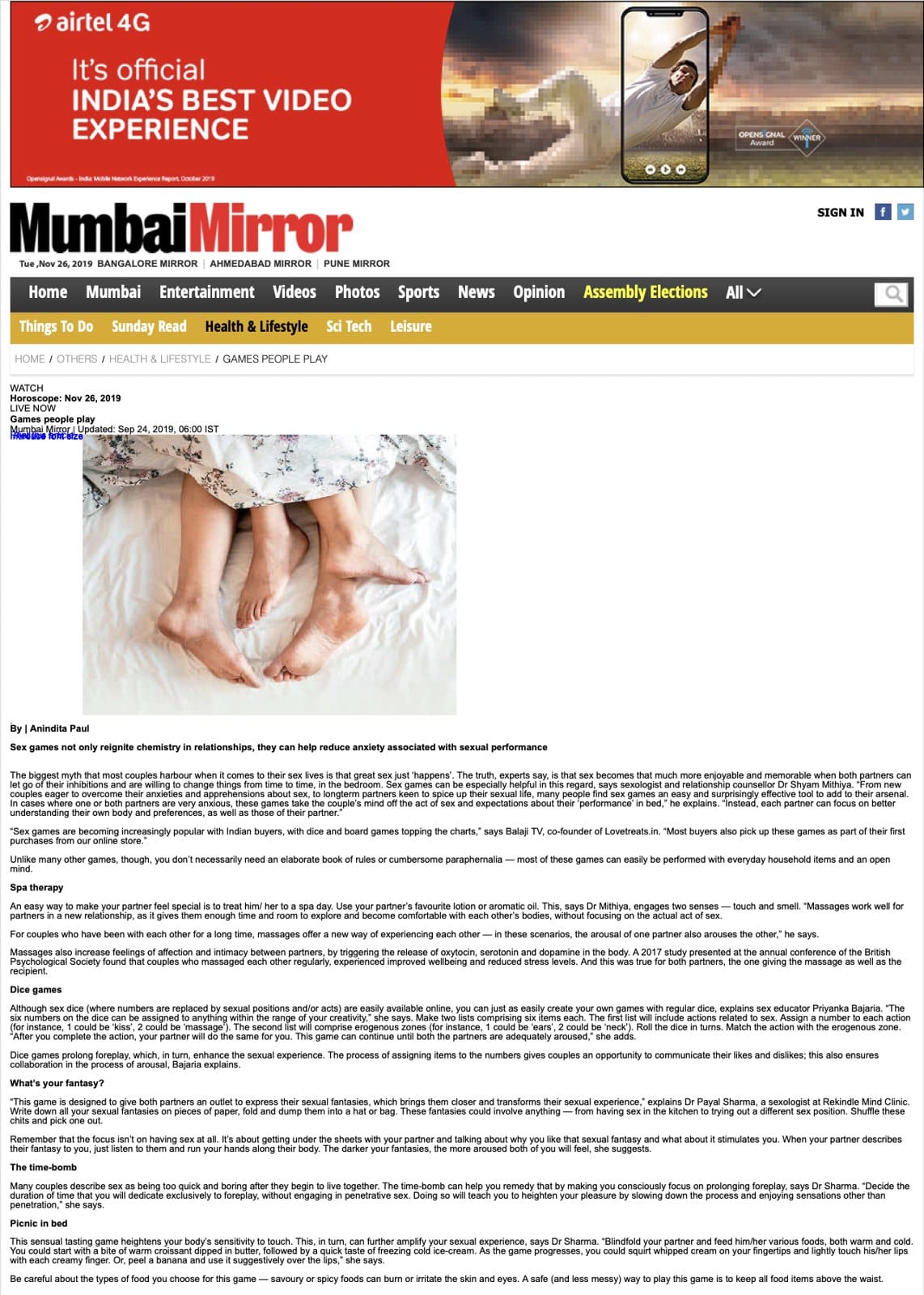 Mumbai Mirror, September 2019