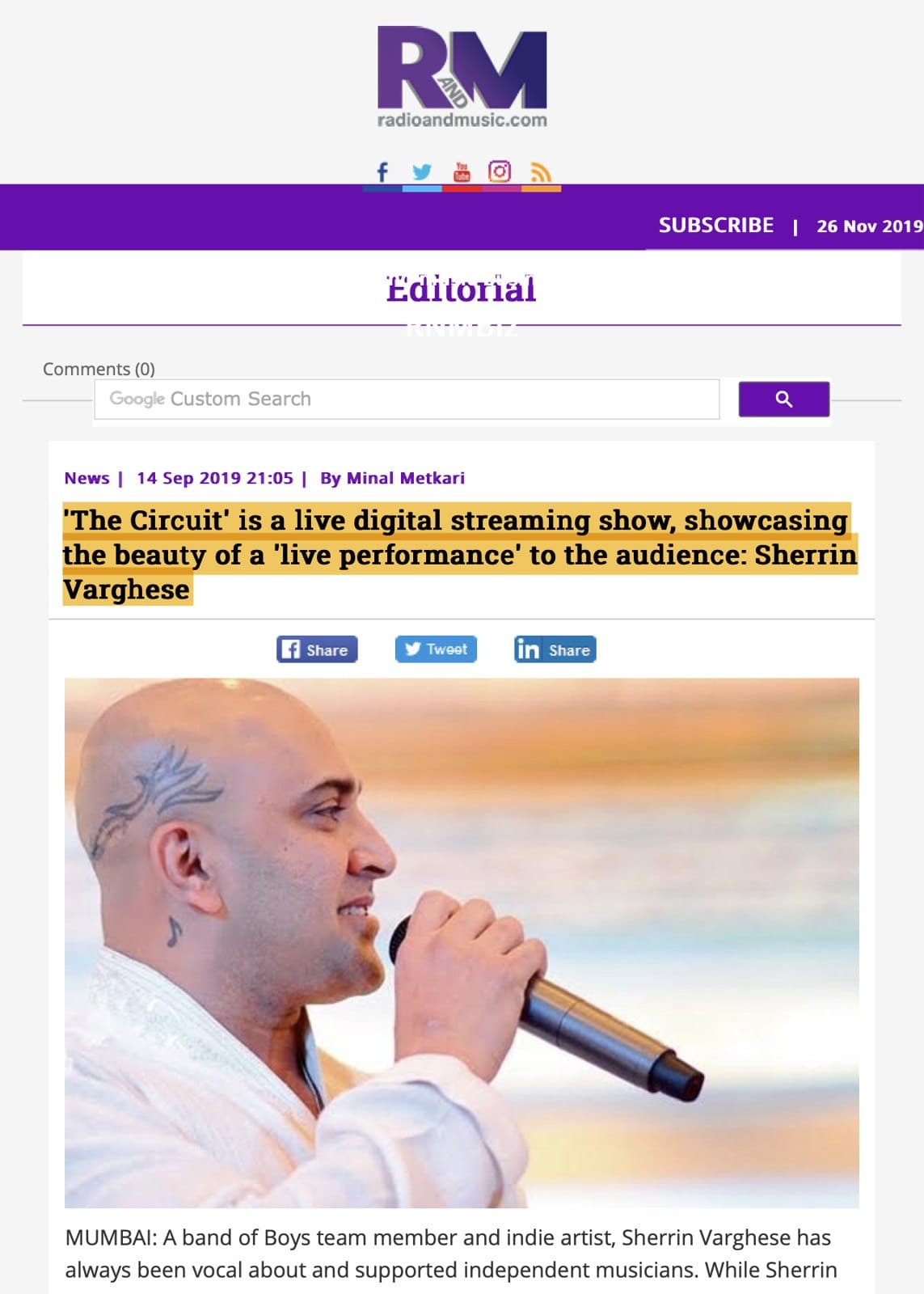 Radio & Music, September 2019: The Circuit is a live digital streaming show