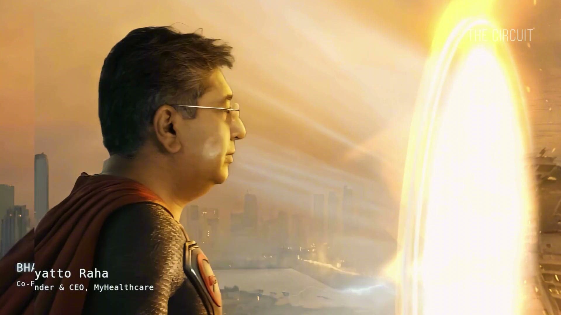 Brand film hero on a Mumbai rooftop, costume and logo built in post
